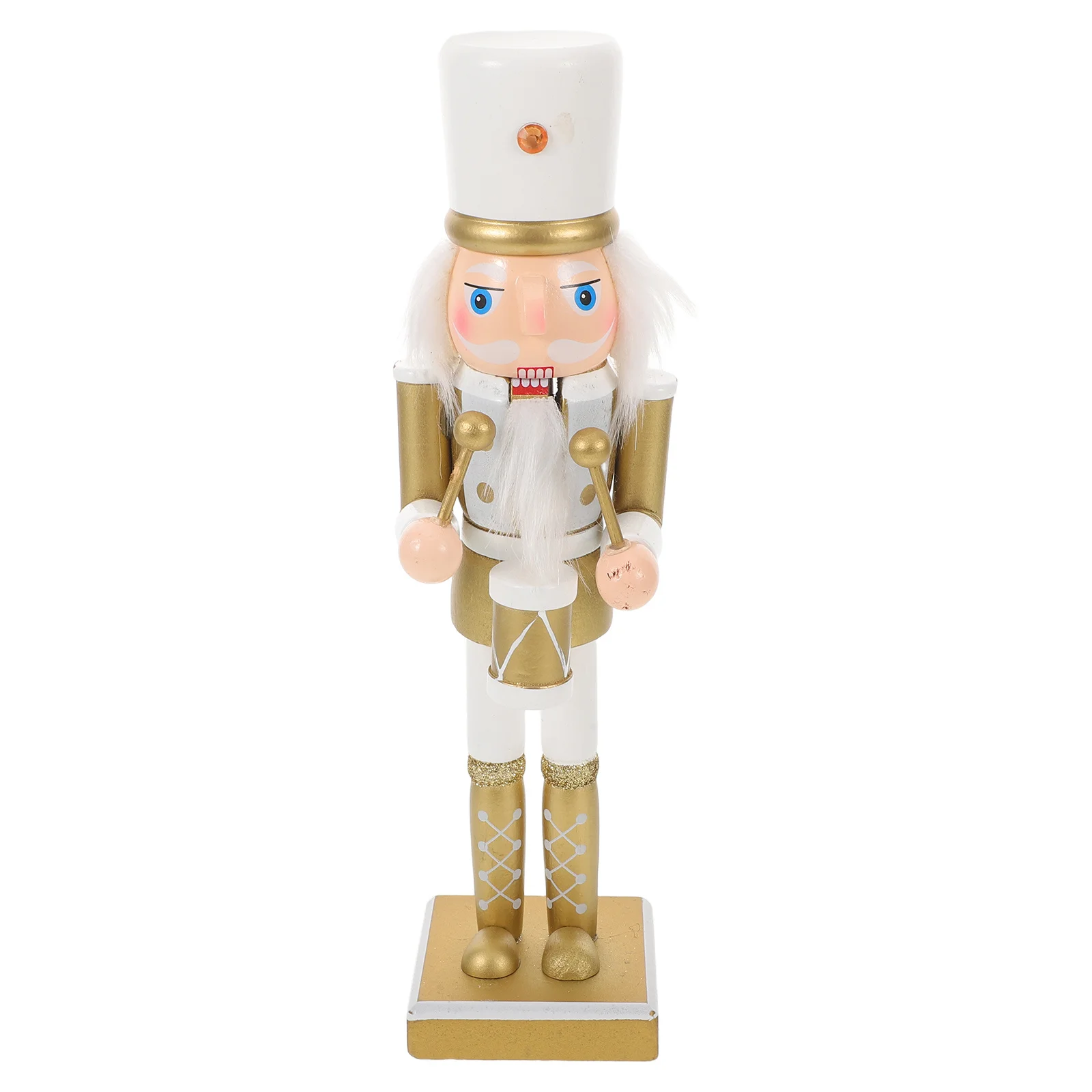 

25 Cm Intricate Nutcracker Soldier Wooden Statue Perfect for Christmas Table Mantel Shelf Fireplace Holiday Decoration