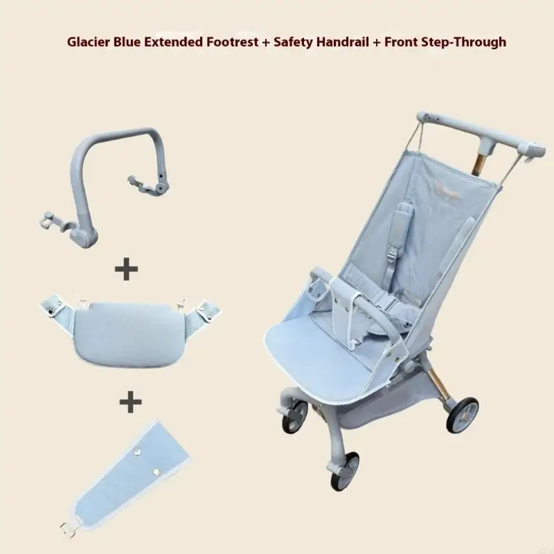 

Waterproof Strollers Crotch Protector Armrest Foot Extender Soft PU Oxford Fabric Quick Setups for Multiple Brands A2UB