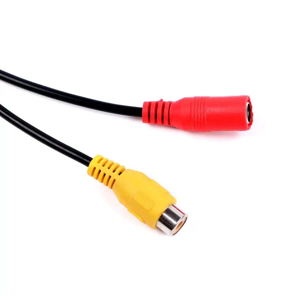 4 Pin Male Head Backup Reverse Camera Car Universal To CVBS RCA Female Connector Signal Power Adapter Harness Accessories