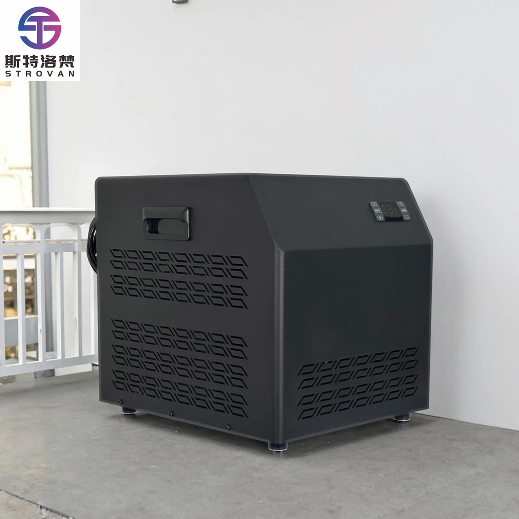 Small Ice Bath Chiller 1/3hp R290 Water-Cooled 110/220V Mini Ice Bath Chiller for Home Use