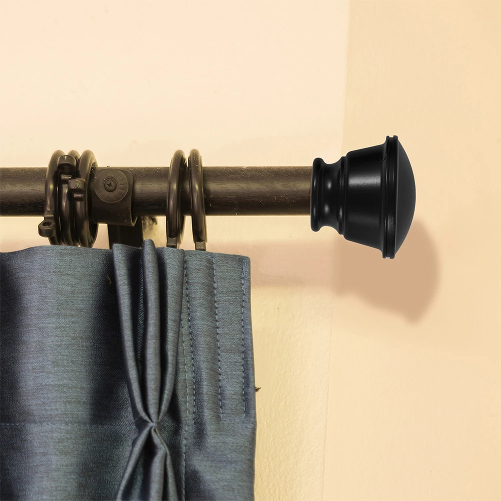 

4 Pcs Curtain Rod Finials Decorative Ends for Windows Modern Plug Covers Rod Accessories Elegant Design Stable Support