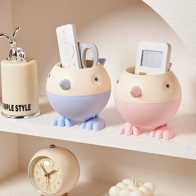 

Cartoon Student Desktop Stationery Storage Makeup Brushes Box Dormitory Finishing Plastic Shelf Care Dressing Table Desktop