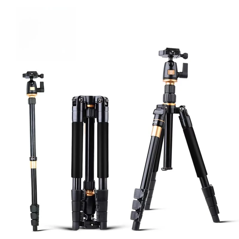 

Q555 Height 55 Inch Photographic Stand Mini Aluminum Camera Folded Tripod Mount Digital and Phone Stand Portable Tripod