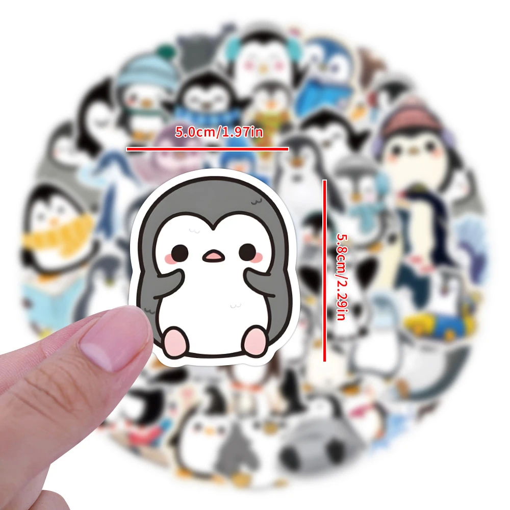 10/30/60 قطعة مضحك لطيف الحيوان البطريق ملصقات Kawaii الكرتون ملصق DIY بها بنفسك سكرابوكينغ حقيبة الهاتف الديكور الشارات لعبة أطفال #4