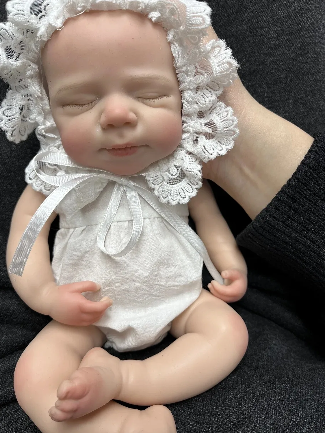 Aizwa1 13 pouces Silicone Reborn bébé fille poupée à la main doux au toucher nouveau-né bébé fille poupée pour enfants cadeaux d'anniversaire