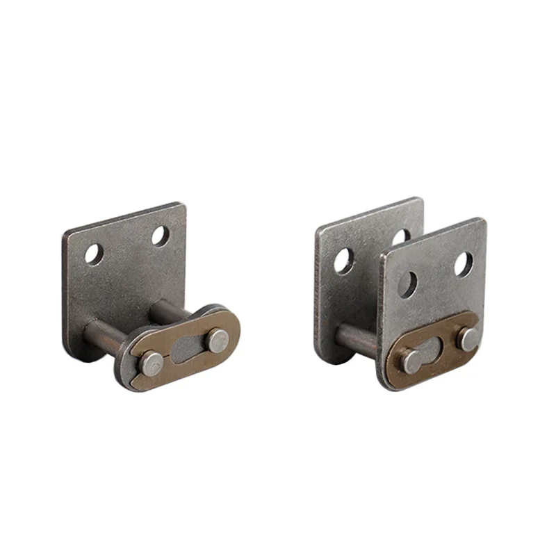 1PCS Industrial Drive Chain Straight Plate Conveying Single Double Side Single Double Hole Compatible with 06B 08B 10A 12B