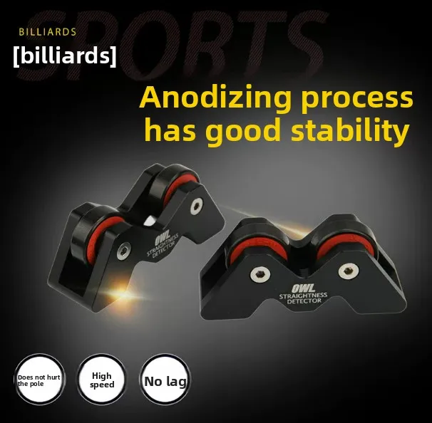 Billiard Cue Straightness Tester Concentricity Aligner Roller Tool for Snooker 9 Ball Black 8 Maintenance