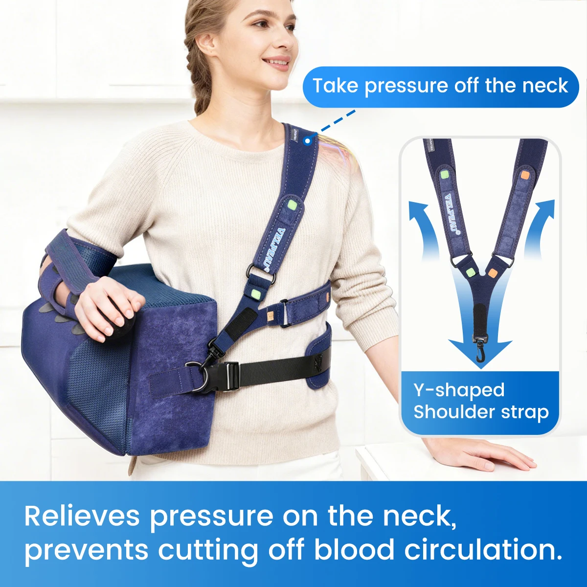 حبال اختطاف الكتف القابلة للتعديل من VELPEAU للتثبيت والعناية بعد العملية الجراحية، دعامة منع الحركة على الكتف لإصابة الذراع #2