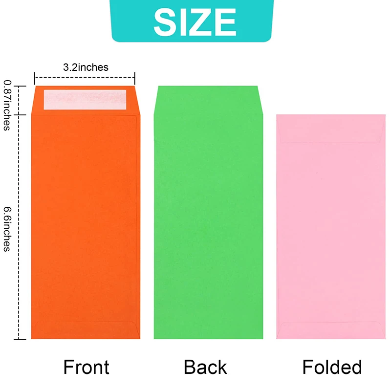 120 Pcs Self Adhesive Envelope Budget Cash Saving Envelopes Money Organizer Packaging Gifts Color Gummed Paper Challenge Home