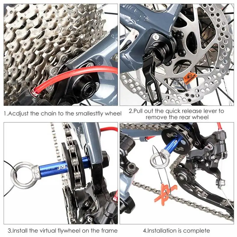 MTB Mountain Road Bike Chain Holder Tool MTB Thru Through Dummy Hub Durable With QuickRelease Barrel Shaft Frame Bicycle