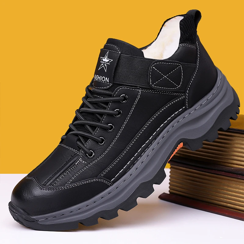 

Shoes men Sneakers Male casual Mens Shoes Autumn and winter genuine leather men's outdoor leisure cotton shoes