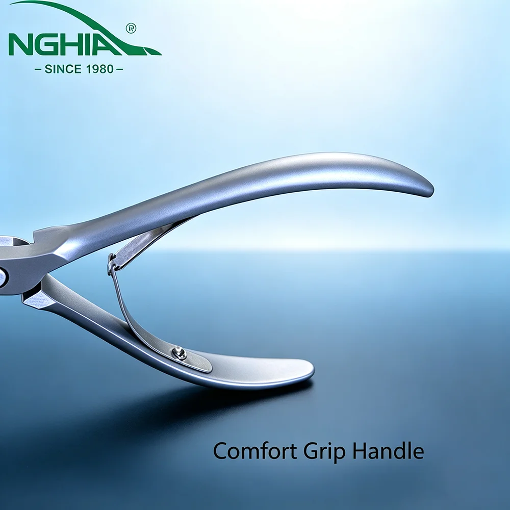 NGHIA Professional Cuticle Trimmer & Nippers,  Long-last Nail Care Tool Sharp Blades,  Double Spring Cuticle Nippers
