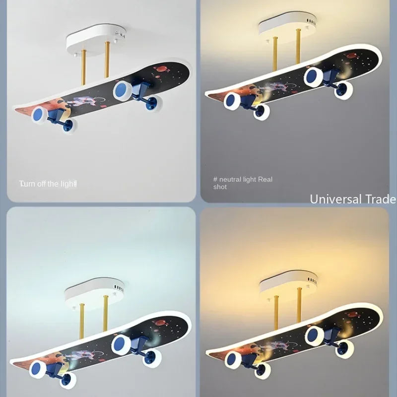 

ERR Bedroom Children's Lights Ceiling Lights Simple Modern Astronaut Star Scooter Cartoon Creative Space Home Ceiling Lights