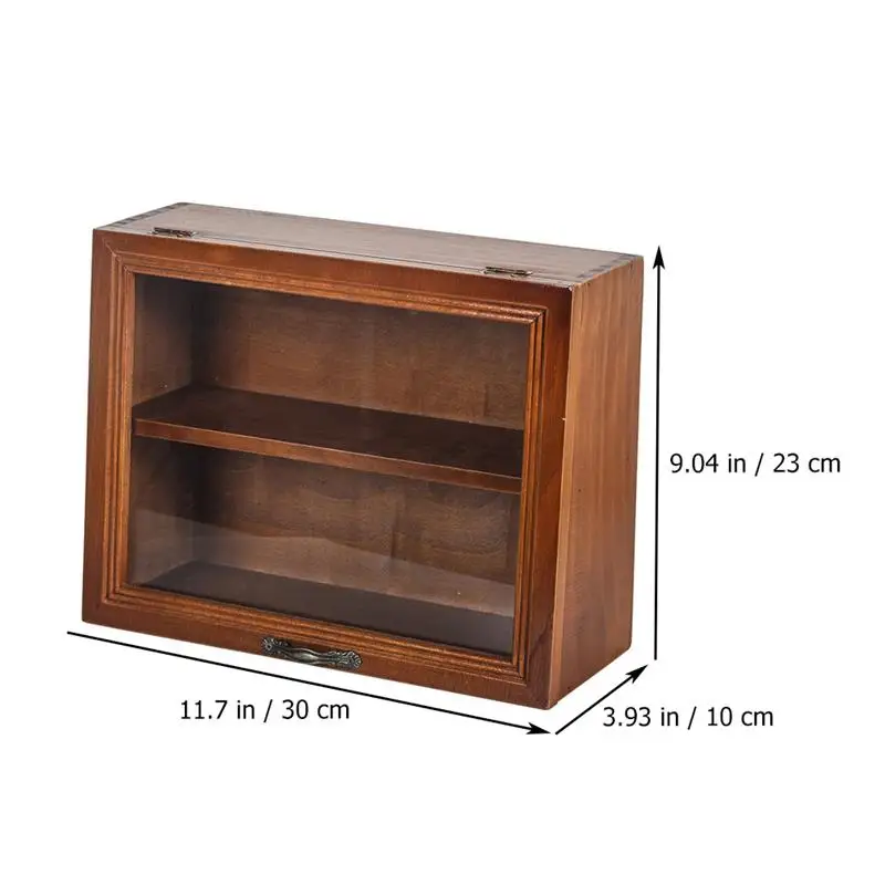 Desktop Cup Storage Box Tea Set Cosmetics Holder Glass Tea Set Display Cabinet Cosmetics Shelf Home Sundries Organzier