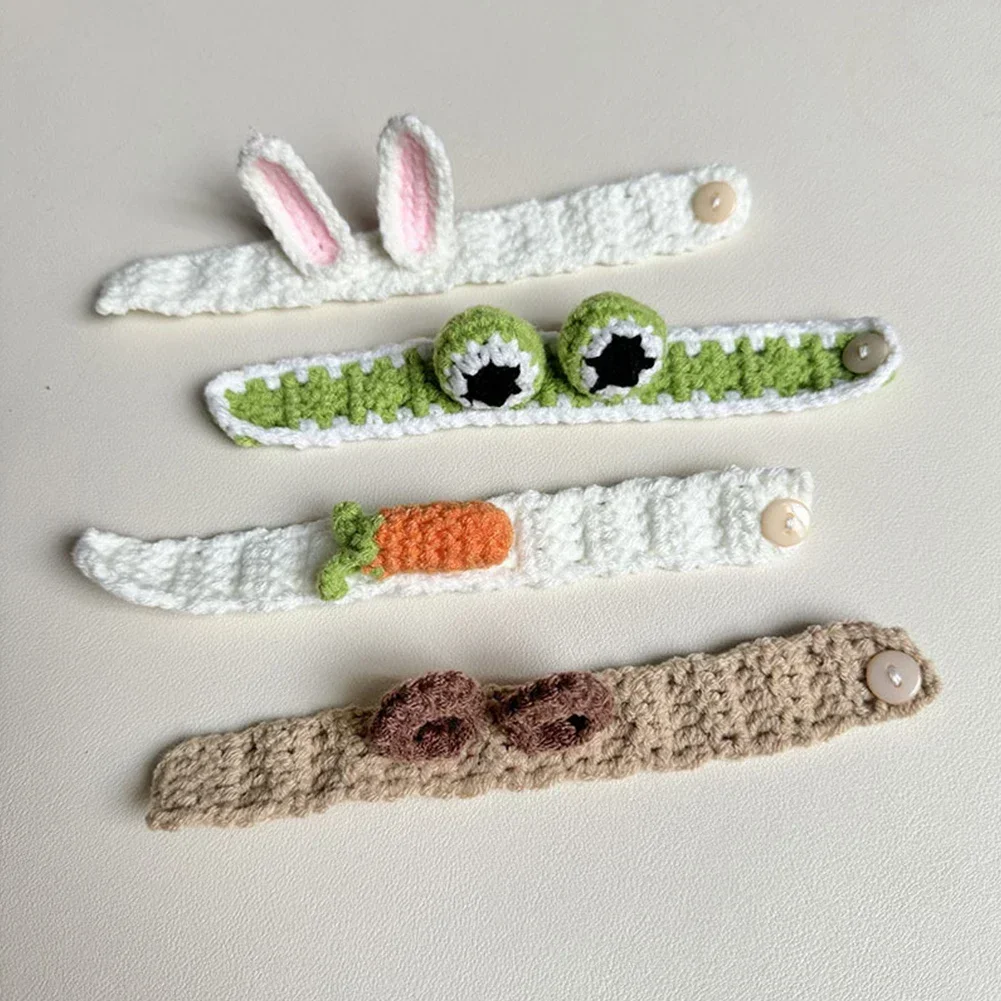 17 cm Mini Plüsch Puppe Kleidung Outfit Zubehör Für Labubu Idol handgemachte Gestrickte Kaninchen Ohr Frosch Stirnband Pullover Kleidung