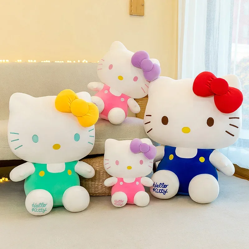 35cm-60cm Kawaii Hello Kitty Dopamine Macaron colored cute plush toy.Cute pillow.Girl gift holiday gift