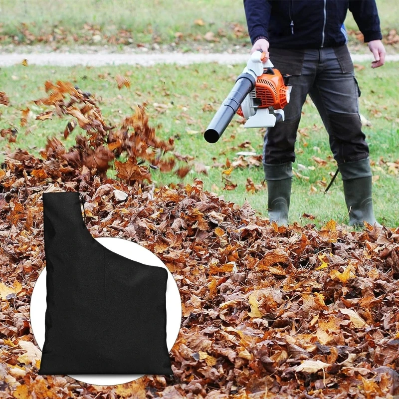 Bolsa de soplador de hojas Bolsa de descarga inferior de vacío de soplador de hojas de repuesto con cremallera