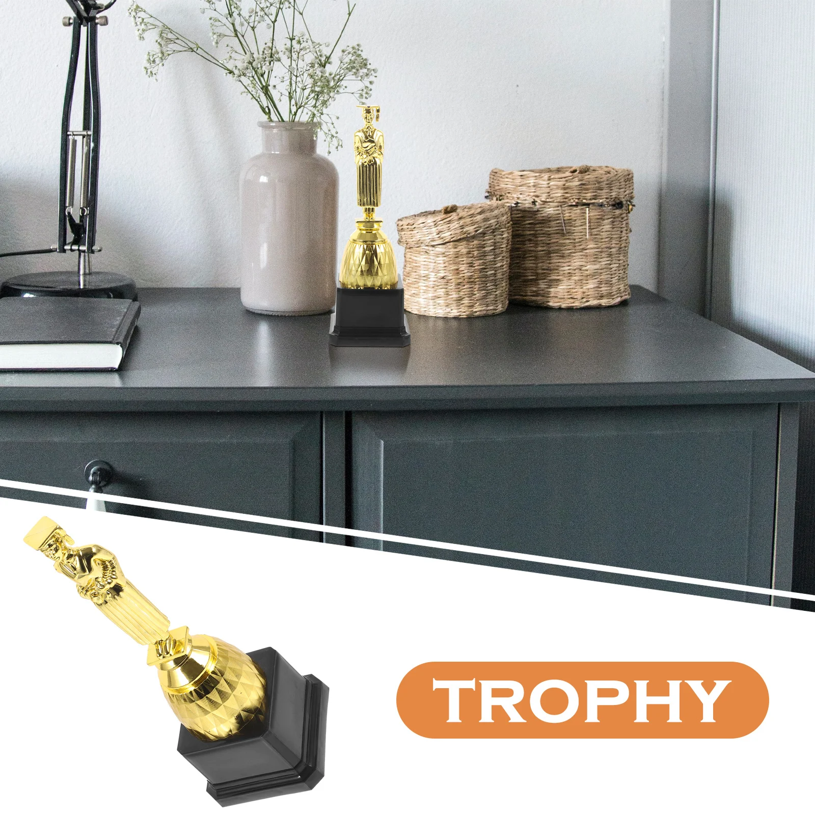 

Doctor Graduation Trophy Small Lightweight Plastic Decorative Trophy Award Graduation Party Souvenir Doctor Achievement Reward