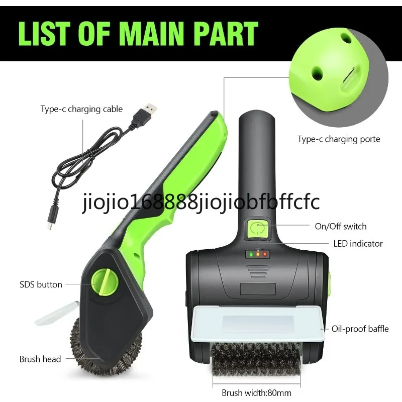 Suitable for Wireless Electric Barbecue Brush Picnic Camping  Grill Wire Brush Bathroom Tile Bath Cleaning