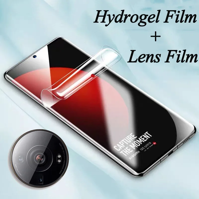 

2in1 Screen Protector For Xiaomi 12S Ultra Pro 12X 12 Pro Hydrogel Film For Xiaomi Mi 11 Lite Ultra Pro 11T Not Glass Lens Film