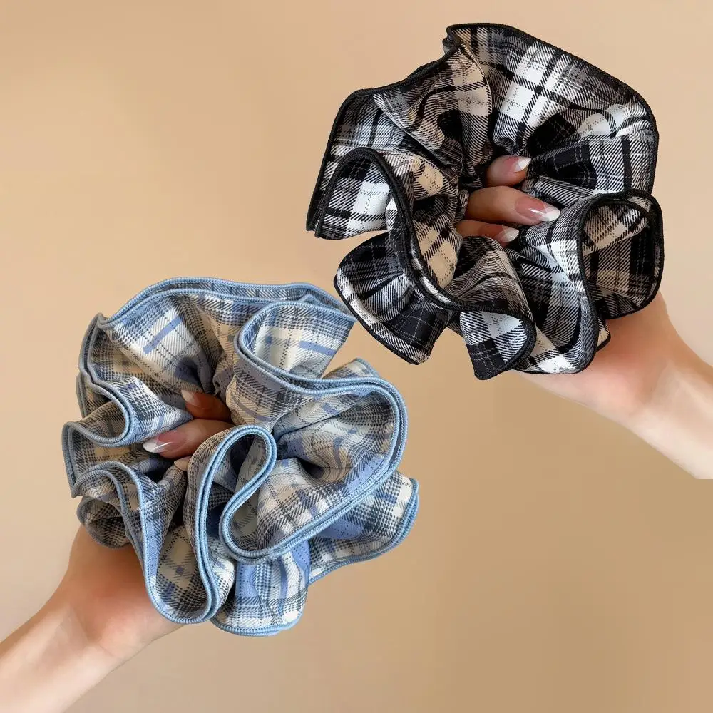 الكلاسيكية منقوشة كبيرة Scrunchie موضة الشعر حبل أنيقة المرأة تمتد Scrunchies متموجة ذيل حصان المثبت غطاء الرأس إكسسوارات الشعر