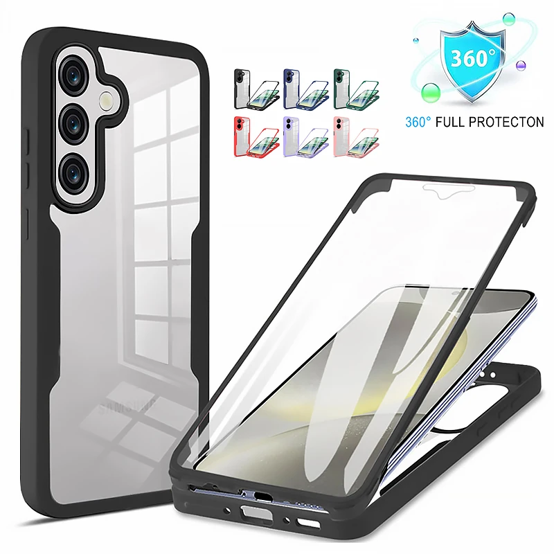 Coque entièrement transparente 360 pour Samsung Galaxy A16 A26 A36 A56 A06 M06 F06 5G, antichoc, TPU, PC Transparent avec housse de Protection d'écran Coque entièrement transparente 360 pour Samsung Galaxy A16 A26 A36 A56 A06 M06 F06 5G, antichoc, TPU, PC Transparent avec housse de Protection d'écran