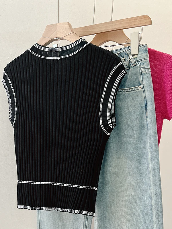 เสื้อยืดไหมน้ำแข็งทรงเข้ารูปสำหรับผู้หญิง รุ่นใหม่ล่าสุดสำหรับฤดูร้อน สีสันทันสมัย คอกลม แขนสั้น