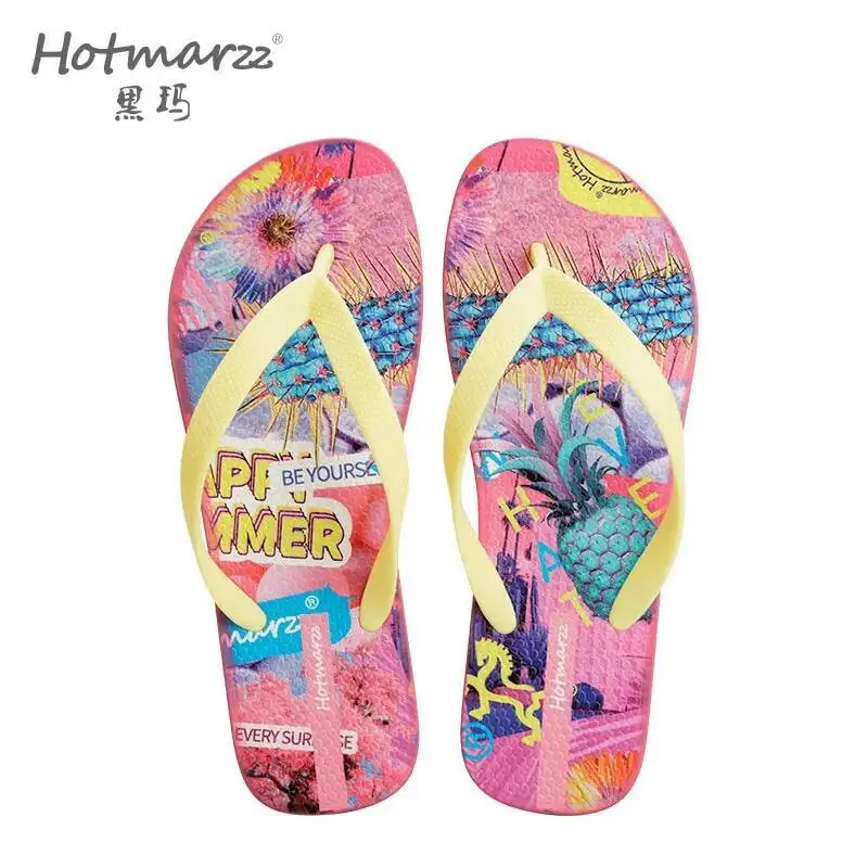 

Outdoor Slippers Women's Anti Slip Waterproof Flip Flops PVC Casual Thong Slippers Suitable For Beach & Indoor