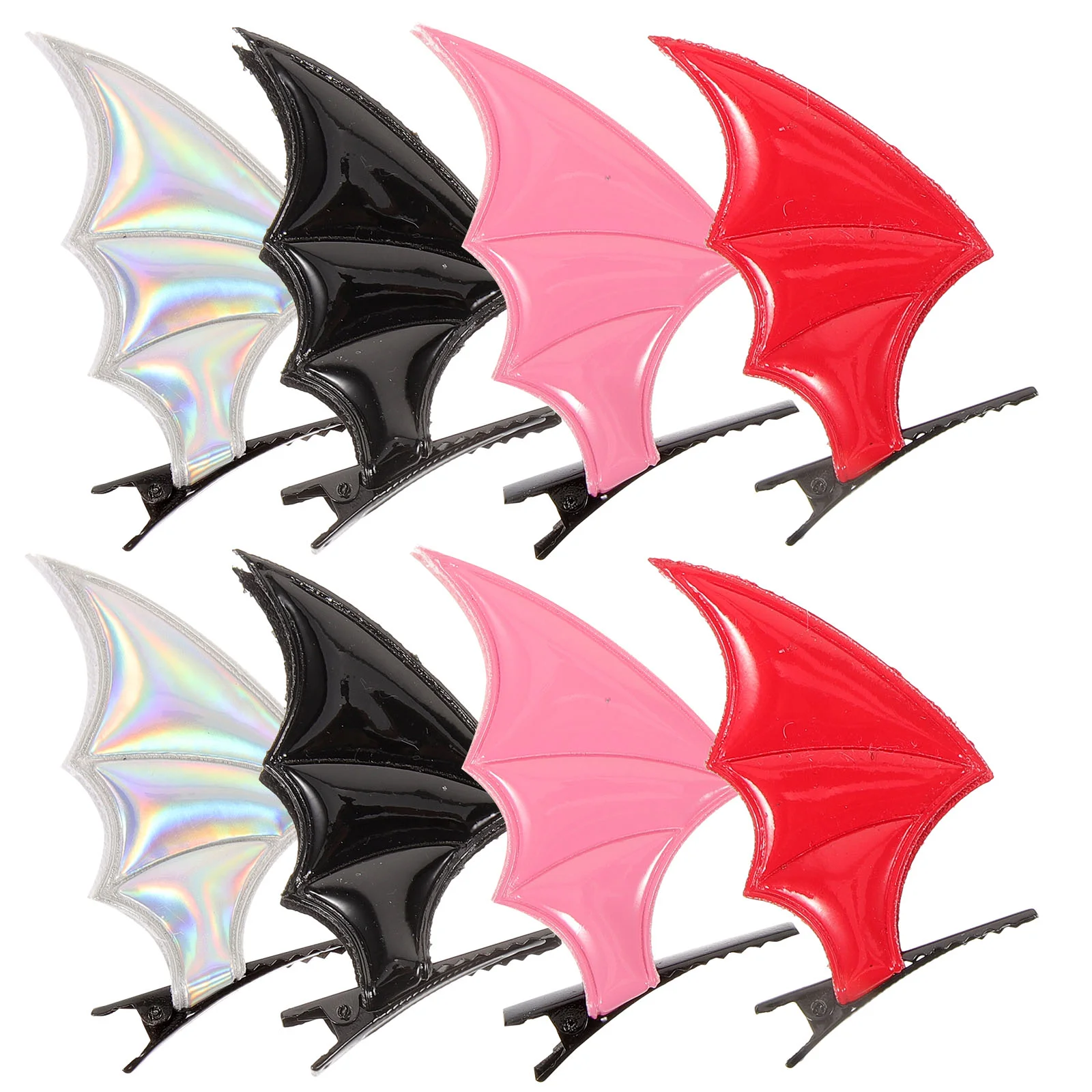 8 Pcs Girls Hair Accessories Halloween Hairpin Bat Hairpins Wing Clips Gothic Cosplay Kawaii Women's