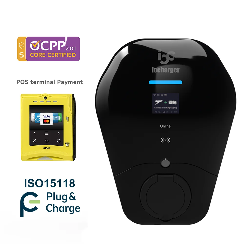 

Iocharger OCPP 2.0.1 ISO15118 Plug And Charge PnC Bidirectional Charging Solar EV Charger Home Commercial EV Charging Station