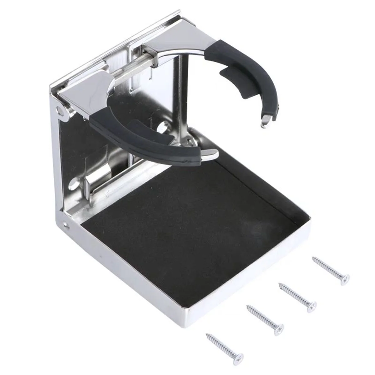 Marine Stainless Steel Folding Cup Holder, Fits for Yacht Boat, Truck, RV Camper Van image 4