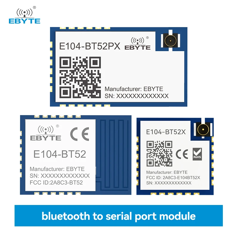 

DA14531 2.4GHz BLE 5.0 Bluetooth to Serial Port Module Low Power Consumption Wireless Transceiver Module EBYTE E104-BT52 Series