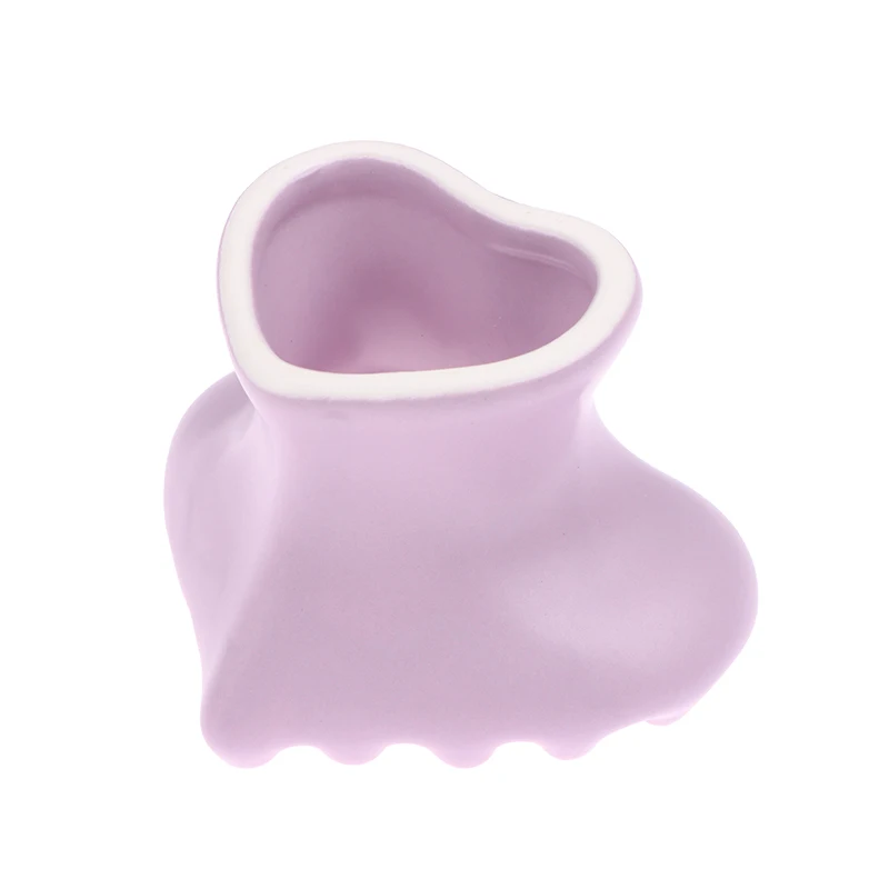 Purple Three-Dimensional Love Gua Sha For Face Body Massage Tool Ceramic Guasha Board For Relief Massage Face Lift Massager