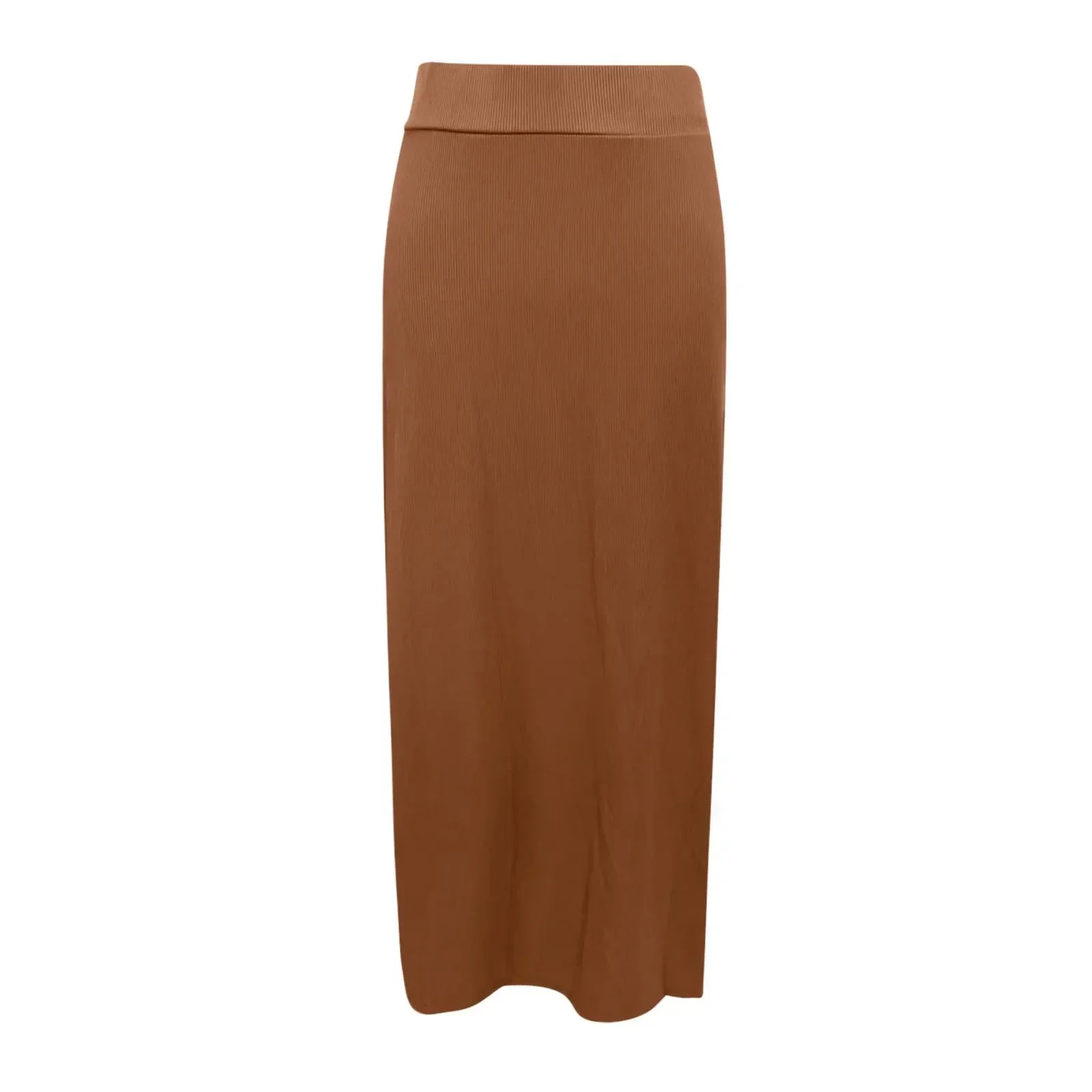 Falda de tubo de cintura alta para mujer, falda larga hasta el tobillo, ajustada, dividida, Ribbend, ropa de calle de verano, faldas con fondo