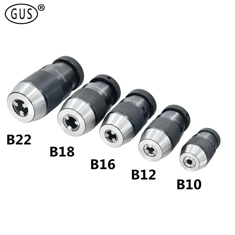 Self-tightening Drill Chuck B10 B12 B16 B18 B22 Keyless Drill chuck lathe for Morse MT1 MT2 MT3 MT4 taper shank connecting rod