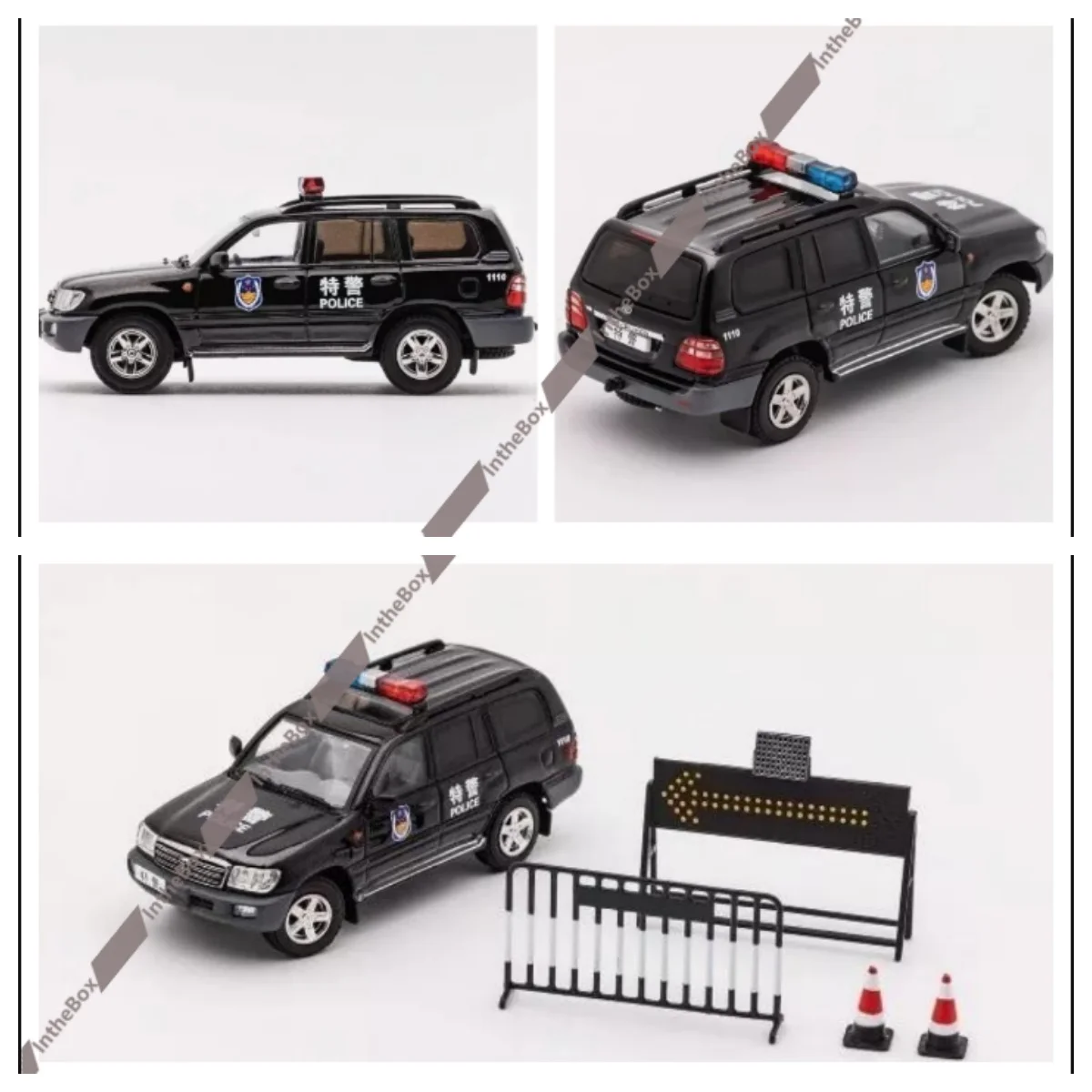 GCD 1:64 Land Cruiser LC100 Police Car Diecast Metal Car Display Box Collection Limited Editon Hobby Toys