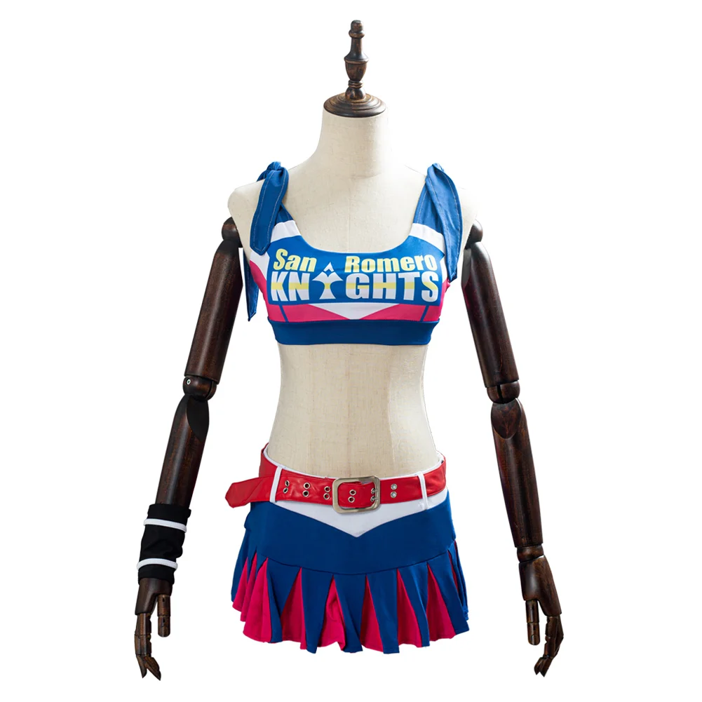 Lollipop Chainsaw Juliet Starling Cosplay Kostüme Frauen Mädchen Cheerleading Kleid Halloween Karneval Party Anzug