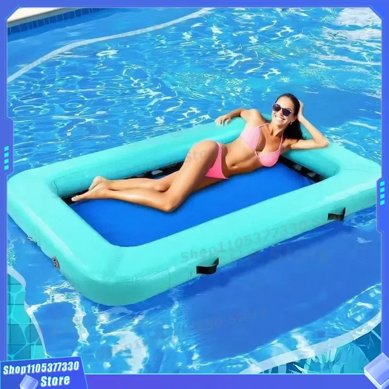 New Inflatable Water Hammock Water Fun Docks Swimming Floating Pool Lounge Floats Rafts Mesh Float Hammock for Lake Occasions