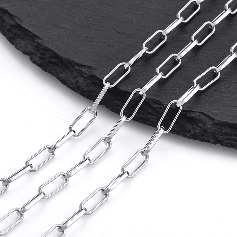 

Длинная цепочка из нержавеющей стали для сварных швов для рукоделия, изготовления ювелирных изделий, ожерелья, браслета, звенья, аксессуары, принадлежности для рукоделия