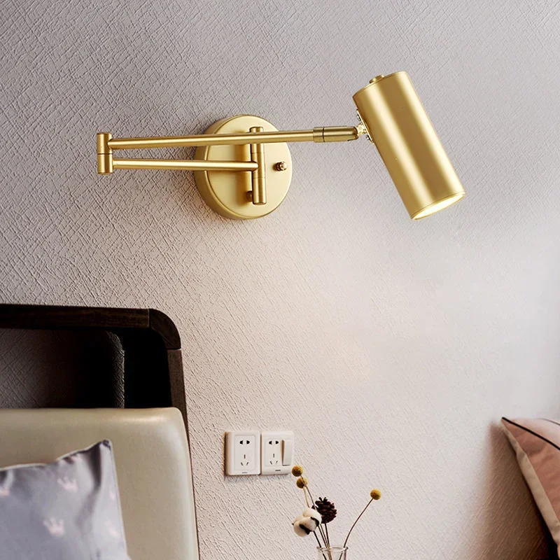 

Led Bedroom Bedside Reading Nordic Modern Minimalist Creative Living Room Study Folding Telescopic Long Rocker Wall Lamp