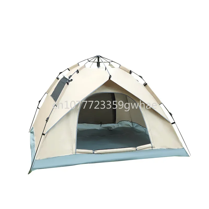 Portable Outdoor Camping Tent, Double Door Folding Tent, Fully Automatic Family outing, Sun Protection Tent