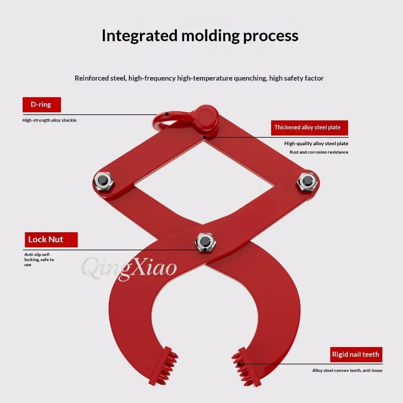 Pallet Clamp Wood Pallet Tongs Container Unloading Traction Tool Wooden Box Stone Clamp For Cargo Container Loading Work