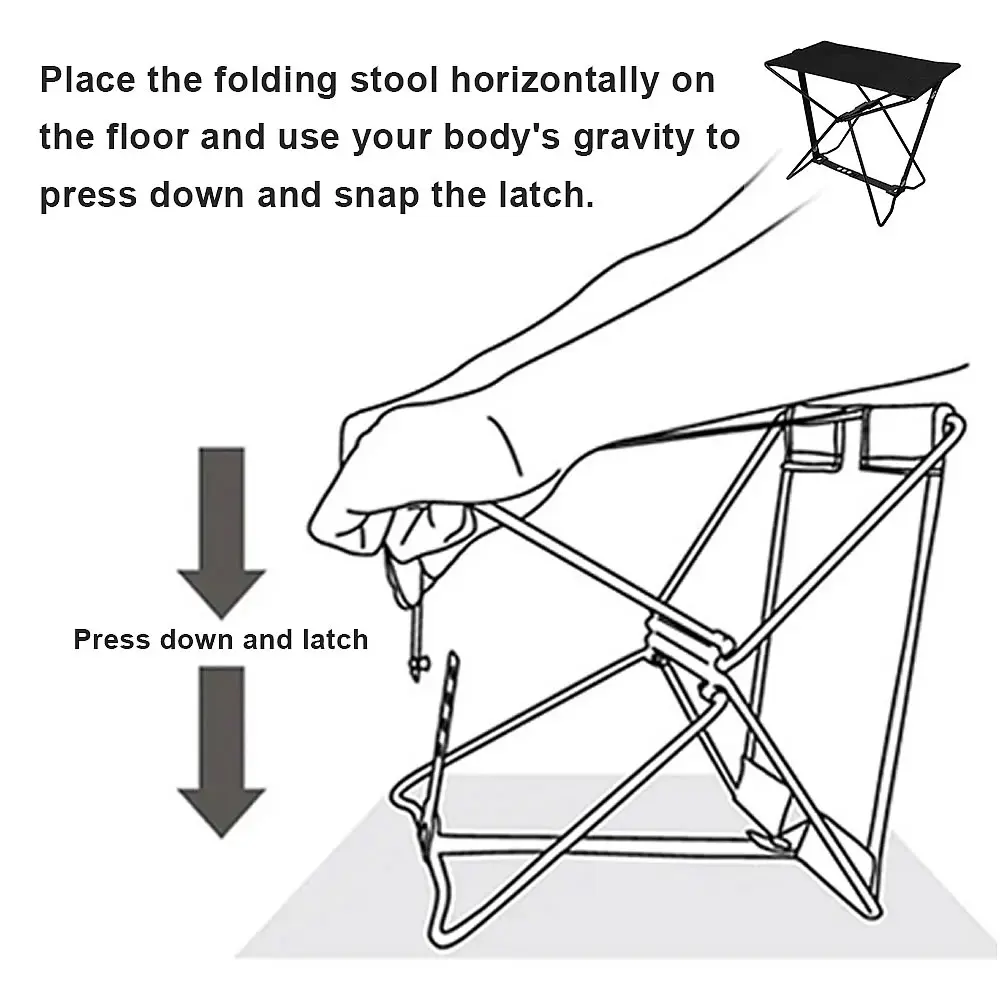 Ultraleichter Klapphocker, tragbarer Outdoor-Klappstuhl, lässig, einfache Tasche, Mazar, Großhandel, Picknick, Campingstuhl, kleiner Hocker