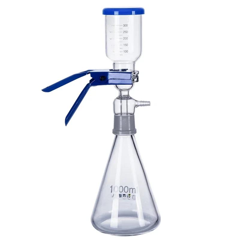 Sand core filter device Laboratory solvent vacuum glass suction bottle with vacuum pump