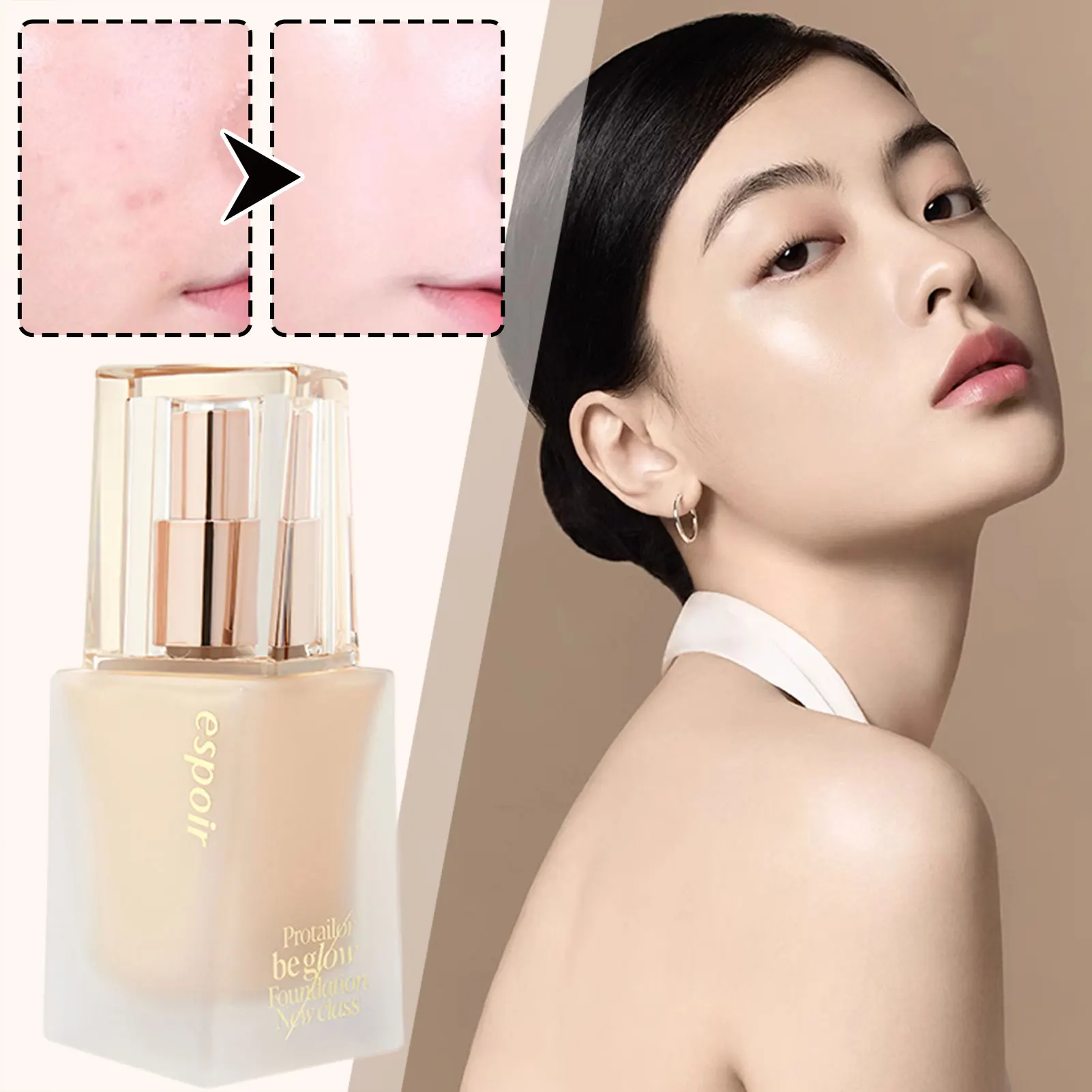 

24 Hour Wear Liquid-Foundation Lightweight Flaw-less Coverage Face Cream For Women 화장품