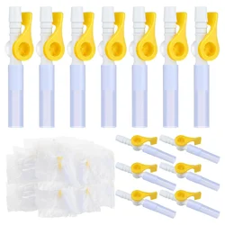 15 Pack Catheter Valve Urine Drainage Catheter Bag Valves with Smooth Edges and Silicone Tubing