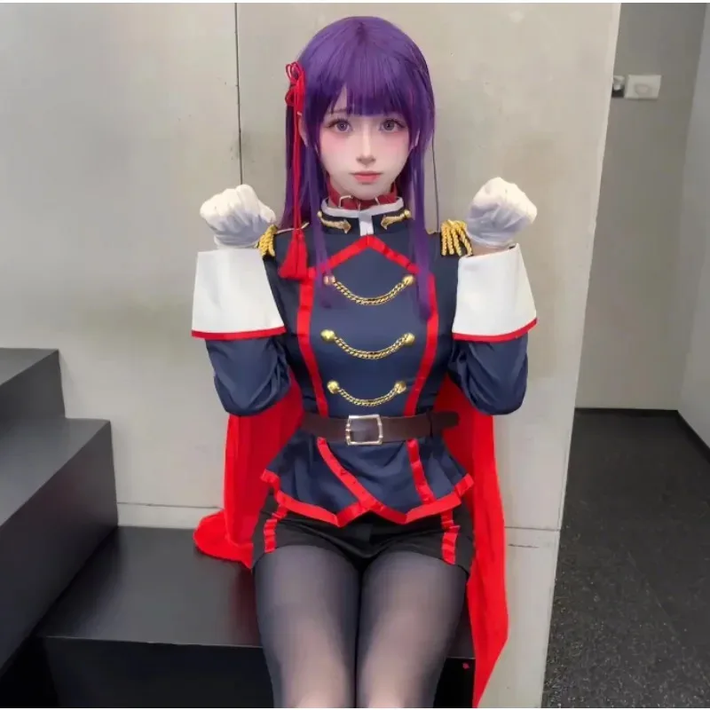애니메이션 마토 세이헤이 노 슬레이브 야마시로 렌 코스프레 의상 유니폼 레드 케이프 풀세트 여성 섹시 의상 카니발 파티 드레스