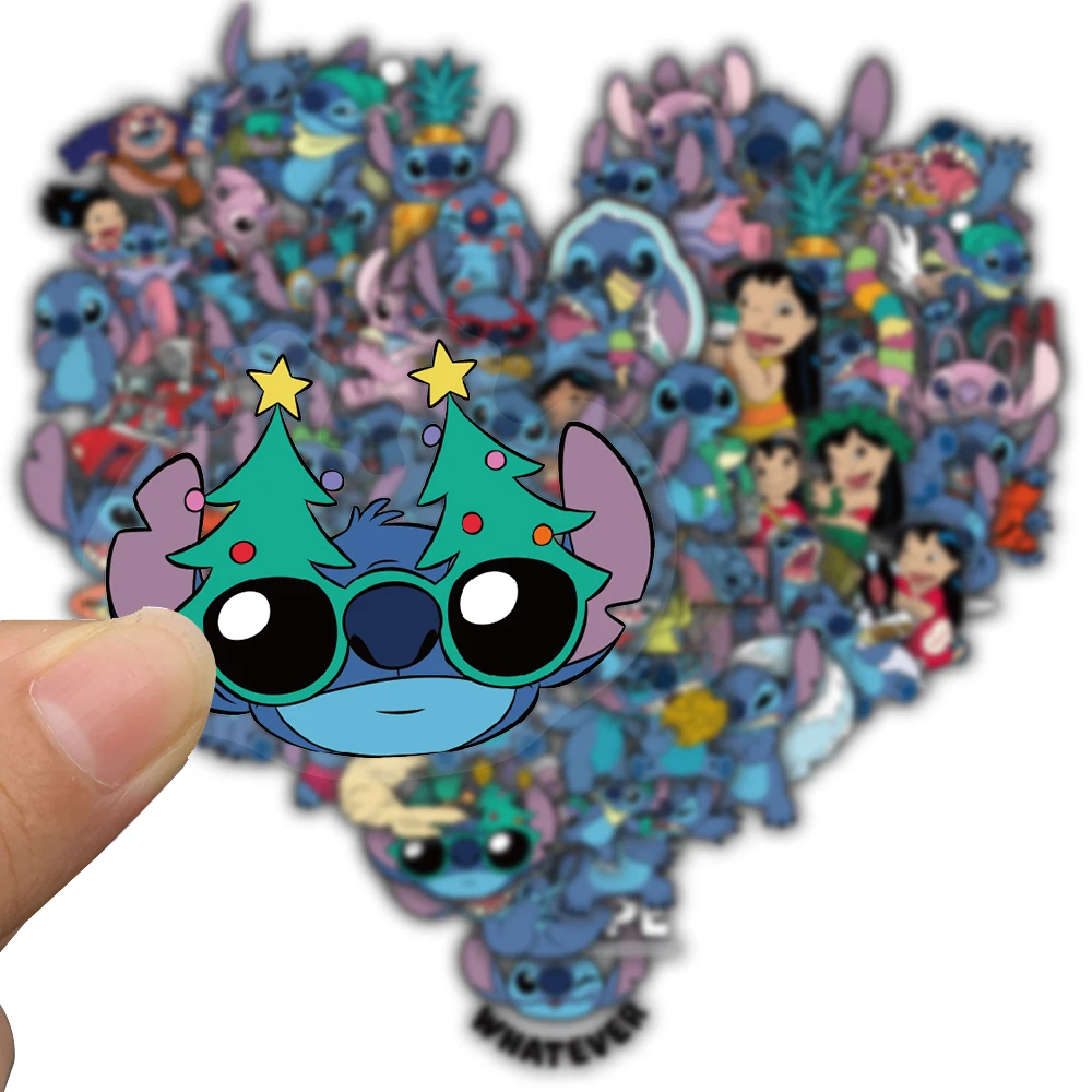 62/124 قطعة ديزني غرزة ملصق شفاف صورة فنية كمبيوتر محمول سكيت القرطاسية سكيت مقاوم للماء غرفة ملصقات ديكور لتزيين الغرف  #2