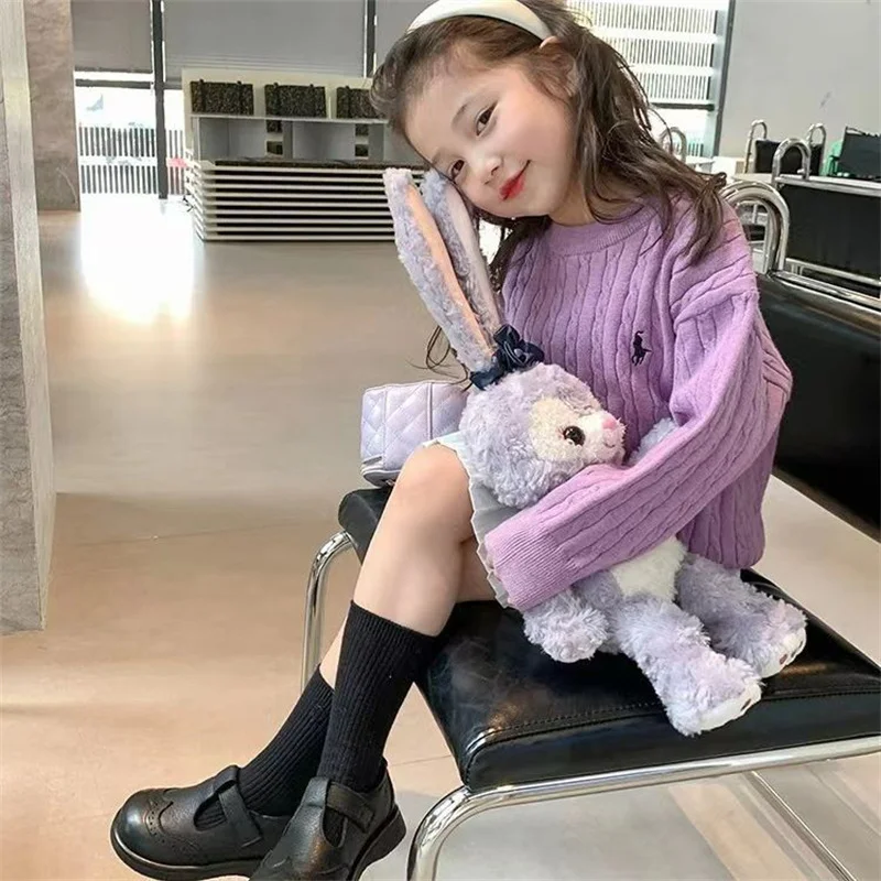 Girls Sweater Wool Coat Kids Tops Knitting 2023 Simple Thicken Warm Winter Autumn Cottons Teenagers Outwear Children\'s Clothing