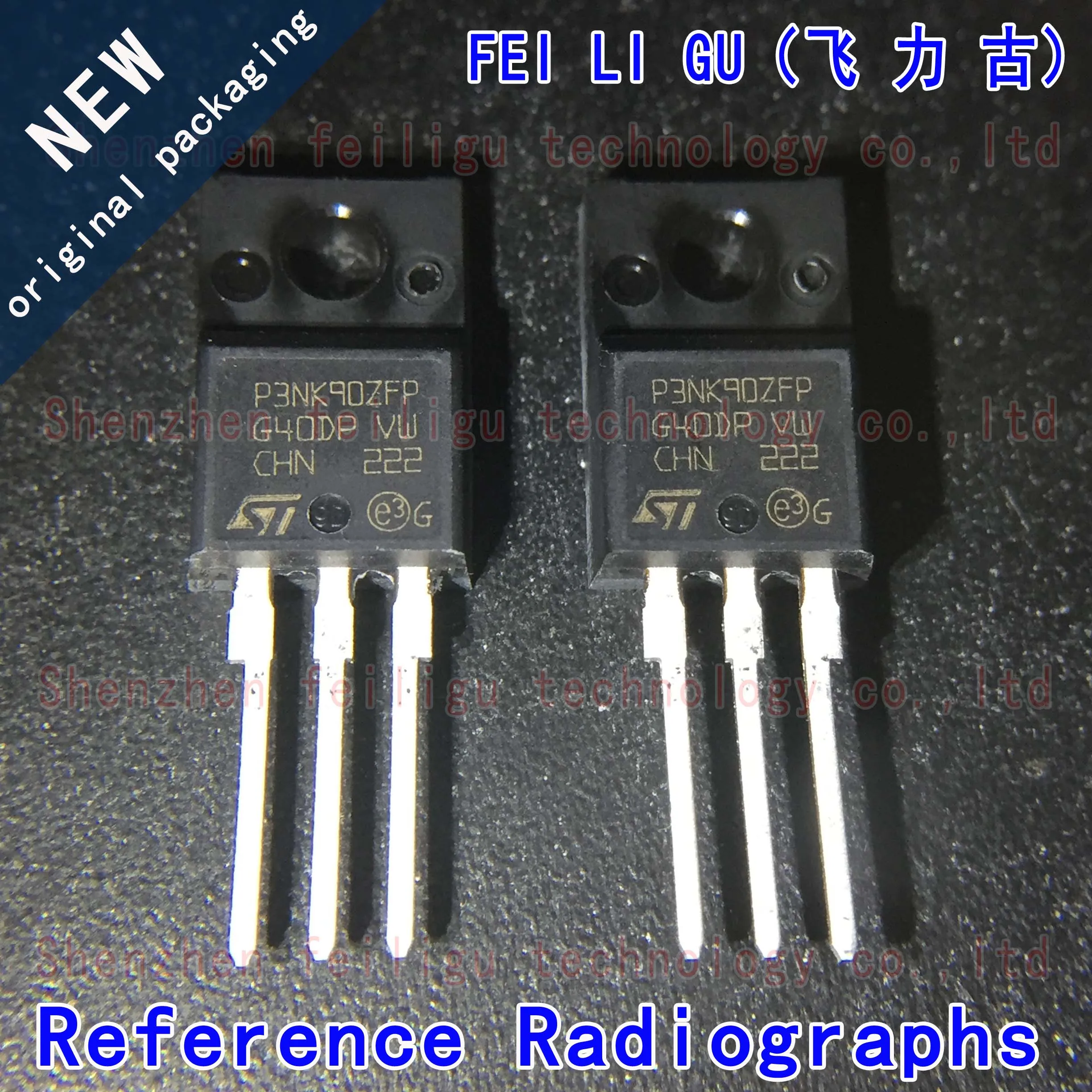 

5~50PCS 100% New original STP3NK90ZFP P3NK90ZFP package:T0-220F in-line 900V 3A 25W N-channel MOSFET